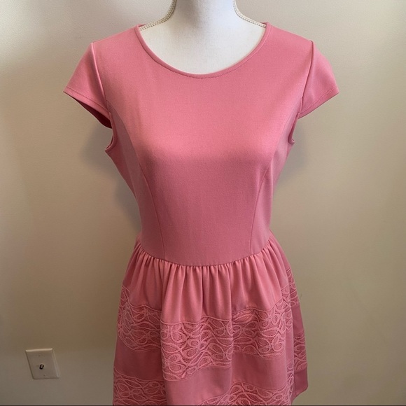LC Lauren Conrad Pink Lace Dress - Picture 2 of 8